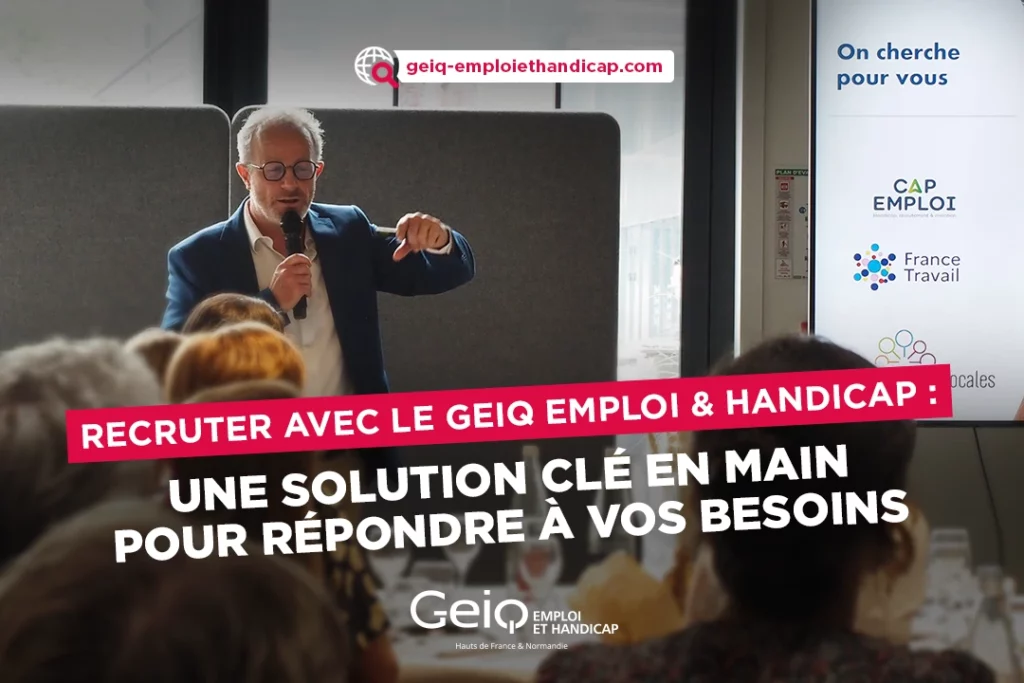 François Delannoy directeur du Geiq présente les solutions clé en main pour recruter des personnes en situation de handicap